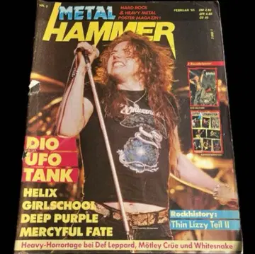 1985년 발간 METAL HAMMER FEB '85 DIO UFO