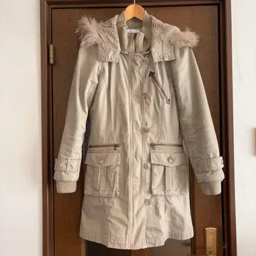 grove 베이지 퍼 포함 모즈 코트