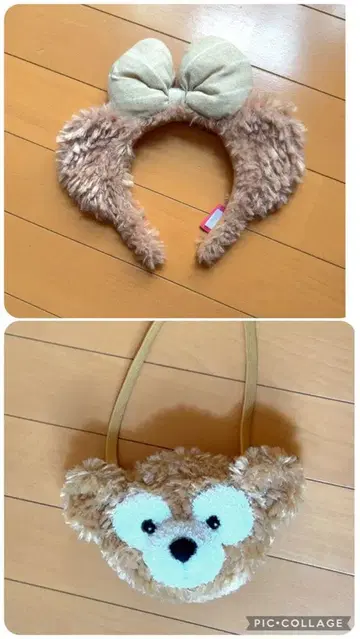 디즈니 셰리메이 머리띠 더피 미니백 세트