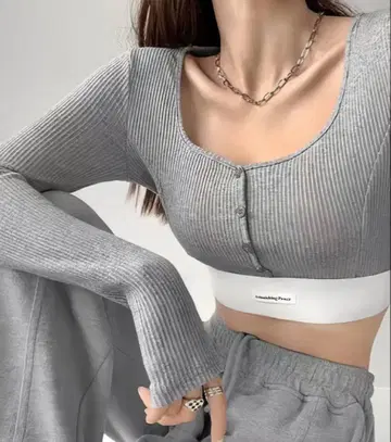 허리 로고 스포티 긴팔 상의 Mc 141