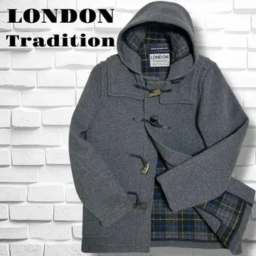 새상품급 런던 트래디션 더플 코트 영국제 울 안감 체크