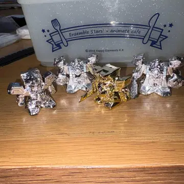 건담 지우개 SD 건담 금 도금 은 도금 피규어 4체 세트 플라스틱 토이