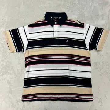 새상품급 Munsingwear 피케 셔츠 LL 사이즈 스트라이프