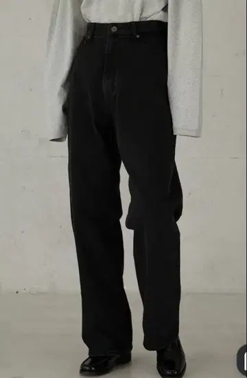 하이 웨이스트 스트레이트 데님 팬츠