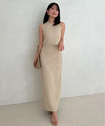 anuans 네프 니트 셋업 (ECRU)