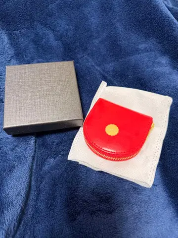 국화 문양 코인 케이스 동전 지갑 황궁 한정품 천연 가죽 제품