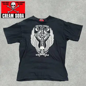CREAM SODA 로큰롤 T셔츠 블랙