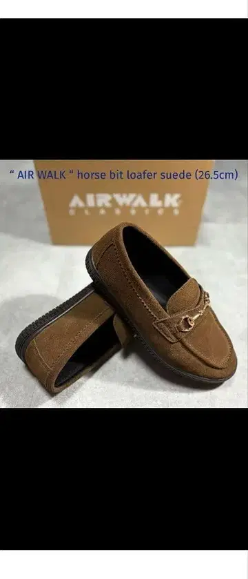 [ 새상품/미사용품 ] 에어워크/AIR WALK/스웨이드/로퍼/26.5