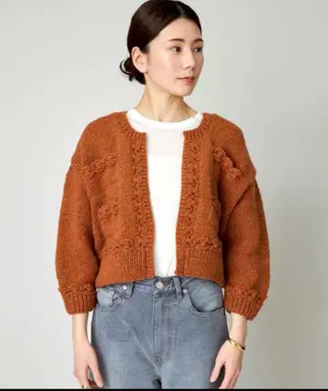 크링클 크링클 크링클 핸드니트 미니 자켓