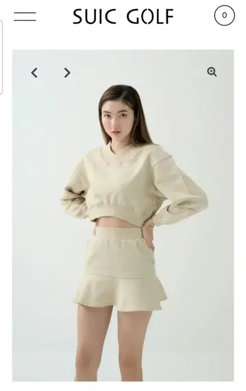 스이쿠 골프 여성용 골프웨어 맨투맨 수트 셋업