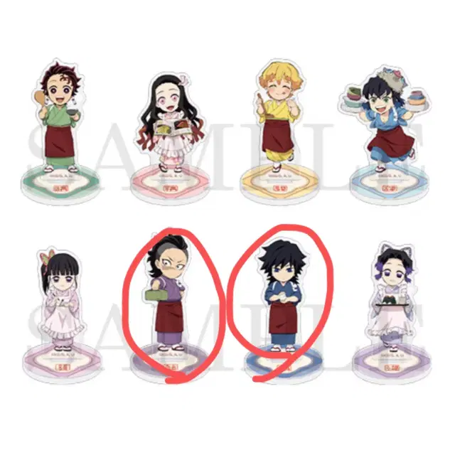 예약판매) 귀멸의 칼날 키메츠 식당 아크릴 스탠드 기유/겐야