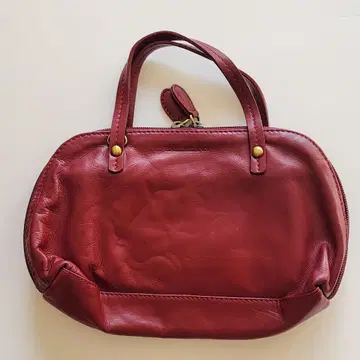 HALL MILANO 버건디 가죽 핸드백