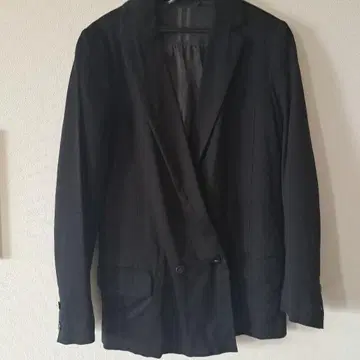 새상품급 비 세컨드 블랙 더블 브레스트 테일러드 자켓