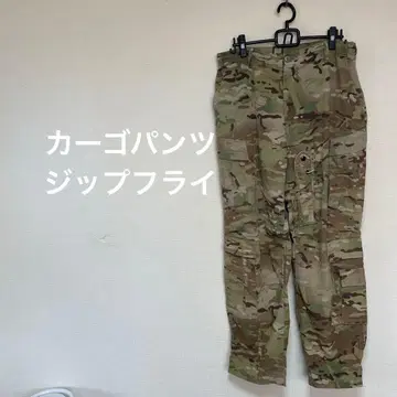 밀리터리 카고 팬츠 카모 카모플라쥬 지퍼 플라이