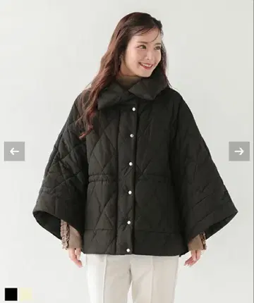 fit more 핏모어 충전솜 퀼팅 판초 다운 블랙