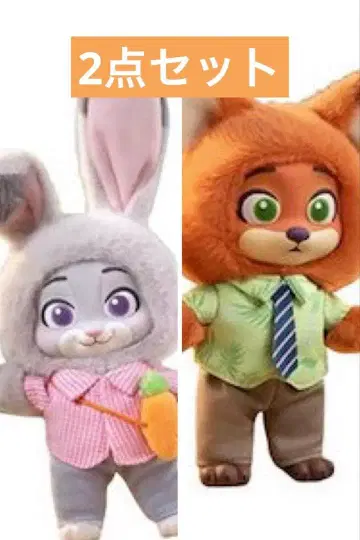 TOPTOY 주토피아 닉 주디 봉제 인형 참 2세트