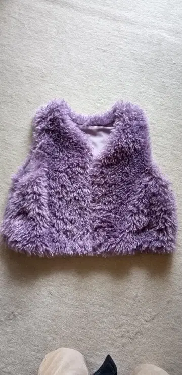 라벤더 퍼 베스트 슬리브리스