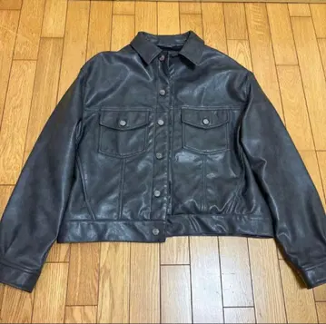 [ 최저가 ] ZARA 블랙 가죽 자켓 M