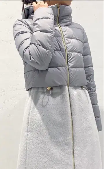 헬노 HERNO 그레이 절개 다운 자켓 코트 38 에스트네이션