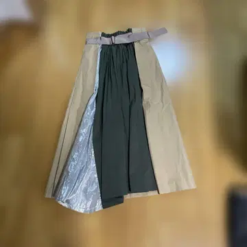 ELENDEEK 플리츠 롱 스커트 새상품급