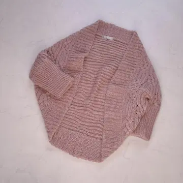 다마 컬렉션 니트 가디건 볼레로 모헤어 실크 오픈 프론트