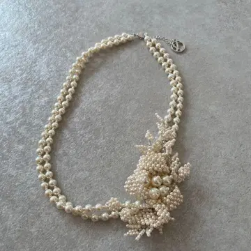 미사용 새상품 Megumi Collection 이중 펄 목걸이