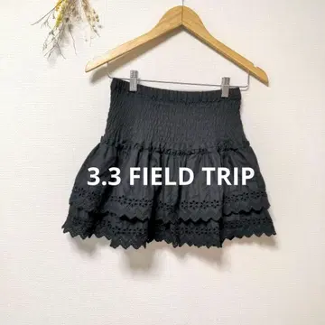 3.3 필드 트립 숏팬츠 치마바지 레이스 자수 오샤레