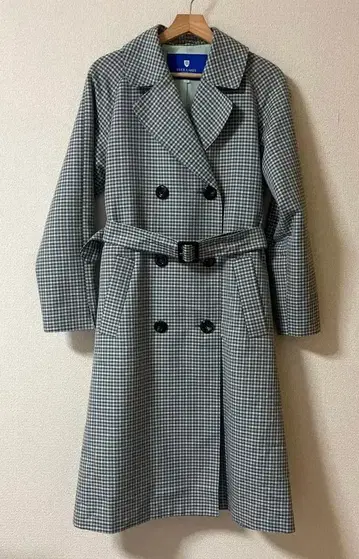 BLUE LABEL 롱 코트 38 체크 블루라벨