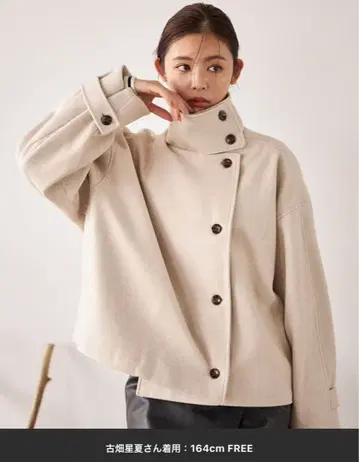 스탠드 칼라 숏코트