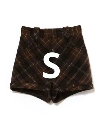 andmary Ribbon check mini pants S