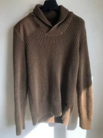 랄프 로렌 엘보 패치 니트