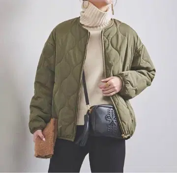 UNITEDARROWS 유나이티드 애로우즈 퀼팅 블루종 카키