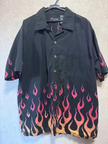 파이어 오픈 카라 셔츠