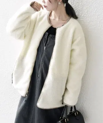 *새상품 [ SHIPS any별주 ] TAION 다운 보아 리버서블 자켓