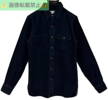 모모타로 진즈 인디고 자수 긴팔 워크 셔츠 상의 38