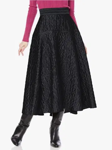 스나이델 퀼팅 롱 스커트