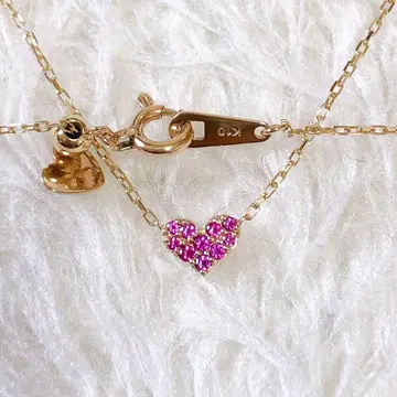 K10 루비 하트 리버서블 목걸이