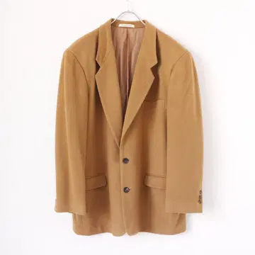 PAPAS 캐시미어 100% 46 테일러드 자켓 카멜