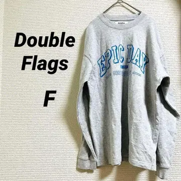 [ Double Flags ] 긴팔 맨투맨 면 100% 그레이