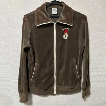 레어 adidas 벨로아 트랙 자켓 브라운 L 사이즈