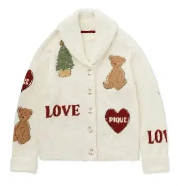 젤라또피케 홀리데이 베어 가디건