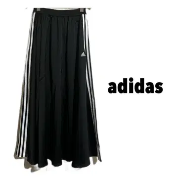 [컨디션 최상] adidas 롱 스커트 쓰리 스트라이프 블랙 S 사이즈