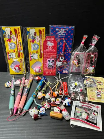 지역 한정 키티 샤프 펜 볼펜 끈 스트랩 묶음 세트