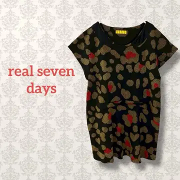 real seven days 울 혼방 프렌치 슬리브 니트 튜닉 레이어드