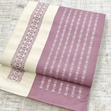 순수 실크 치쿠젠 원조 하카타오리 단 오비 8치 미재단