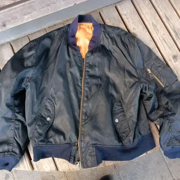 블랙 MA-1 플라이트 자켓 짧은 기장 구제 의류