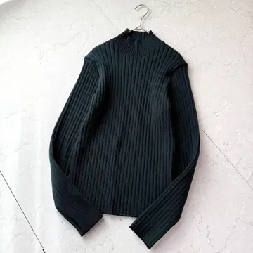 새상품급 ICB 울폴리에스테르 벌키 니트 풀오버 M 그린