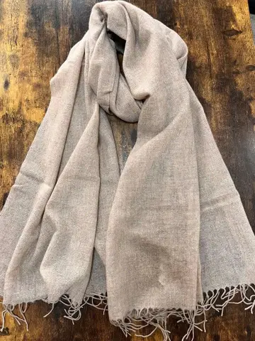 1회 사용 무인양품 캐시미어 100% 스톨 베이지 계열