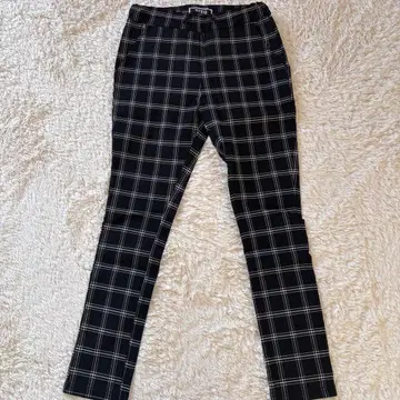 RTEG 체크 무늬 스키니 팬츠 S 사이즈