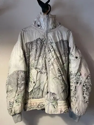 수묵화 패턴 다운 자켓 시모키타자와 구제 의류 가격 인하 협상 환영